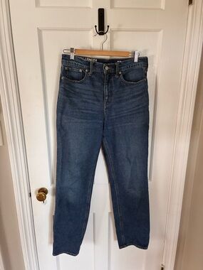 J. Crew Straight-Leg Jeans in Dark Blue Wash